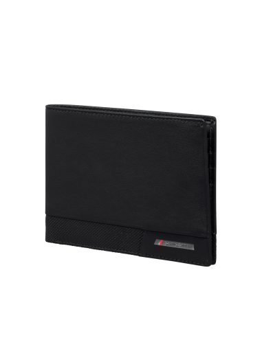 Portefeuille en cuir 8 cartes et billets Samsonite Pro-DLX 6 SLG Noir, réf. 144534-1041