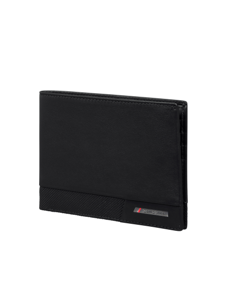Portefeuille en cuir 8 cartes et billets Samsonite Pro-DLX 6 SLG Noir, réf. 144534-1041