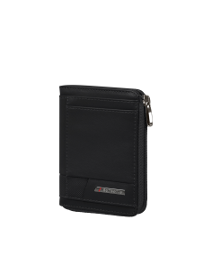 Portefeuille en cuir 8 cartes et monnaie zippée Samsonite Pro-DLX 6 SLG Noir, réf. 144545-1041