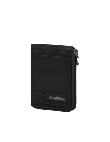 Portefeuille en cuir 8 cartes et monnaie zippée Samsonite Pro-DLX 6 SLG Noir, réf. 144545-1041