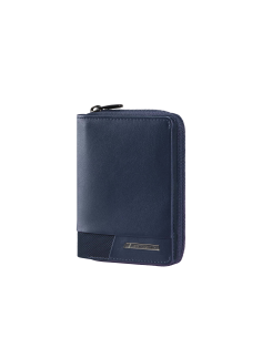 Portefeuille fin 8 cartes et monnaie zippée Samsonite Pro-DLX 6 SLG Night Blue, réf. 151907-1615