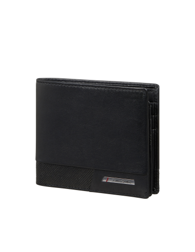 Portefeuille compact en cuir 9 cartes Samsonite Pro-DLX 6 SLG Noir, réf. 144549-1041
