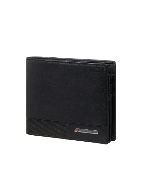 Portefeuille compact en cuir 9 cartes Samsonite Pro-DLX 6 SLG Noir, réf. 144549-1041