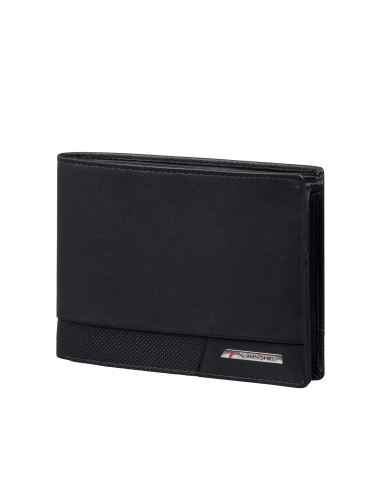 Portefeuille en cuir 10 cartes et monnaie Samsonite Pro-DLX 6 SLG Noir, réf. 144537-1041