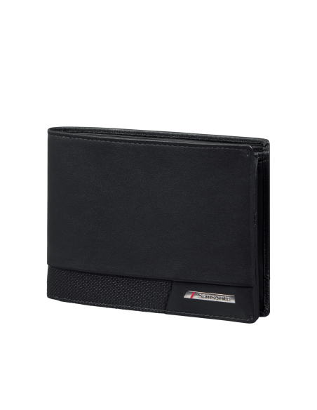 Portefeuille en cuir 10 cartes et monnaie Samsonite Pro-DLX 6 SLG Noir, réf. 144537-1041