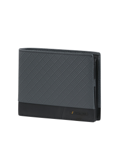 Portefeuille en cuir 10 cartes et monnaie Samsonite Pro-DLX 6 SLG Charcoal Amber, réf. 144537-B061