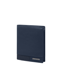 Portefeuille en cuir 15 cartes et monnaie zippée Samsonite Pro-DLX 6 SLG Night Blue, réf. 144541-1615
