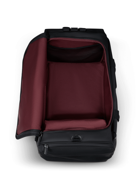 Sac 72H Lipault Lost In Berlin Noir, compartiment principal ouvert