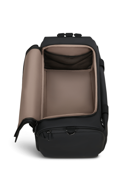 Sac 48H Lipault Lost In Berlin Noir, compartiment principal ouvert