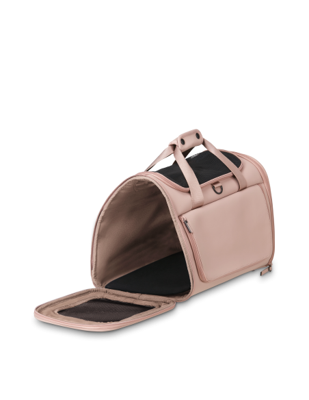 Sac pour animaux Lipault Lost In Berlin Rose Quartz, ouverture latérale en filet