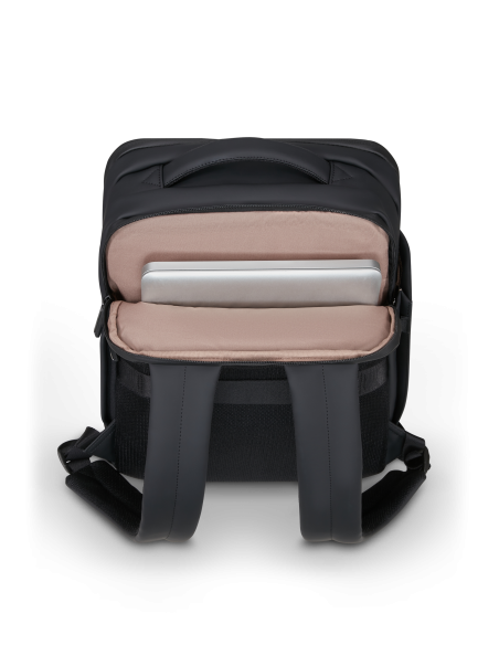 Compact Lipault Lost In Berlin Noir, compartiment ordinateur ouvert