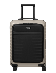 Valise cabine avec poche ordinateur 55 cm Titan Overseas Gris Pierre De Lune - 3000149-03