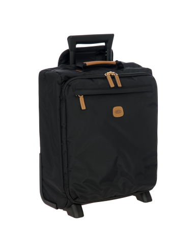 Valise 45 cm Bric’s X-Travel Black, vue de trois quarts avant