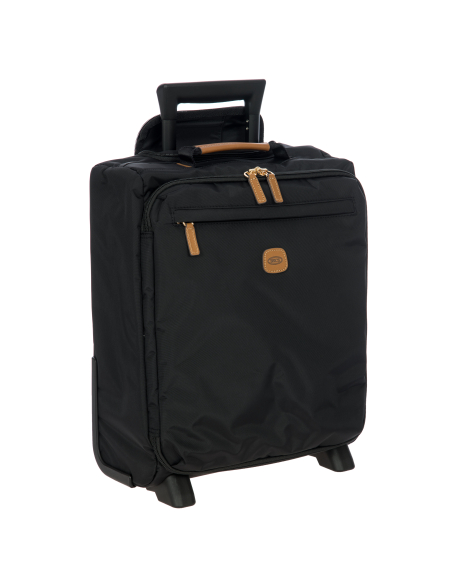 Valise 45 cm Bric’s X-Travel Black, vue de trois quarts avant