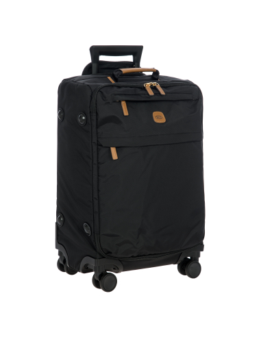 Valise 55 cm Bric’s X-Travel Black, vue de trois quarts avant