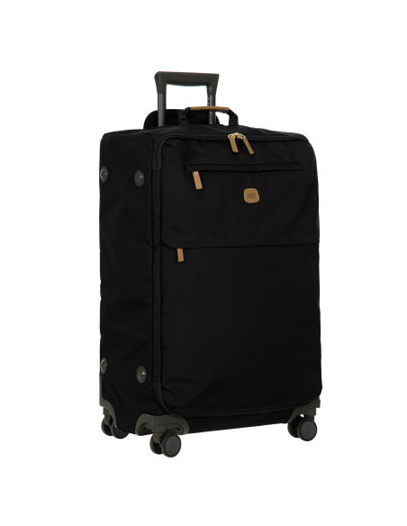 Valise 71 cm Bric’s X-Travel Black, vue de trois quarts avant