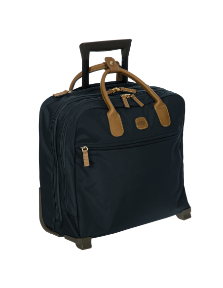 Bureau mobile Bric’s X-Travel Ocean Blue, vue de trois quarts