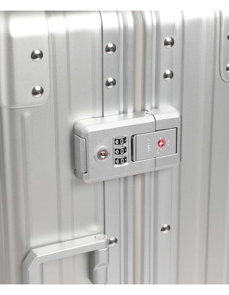 Cabine aluminium ALEON 55 cm Platinum, détail de la serrure