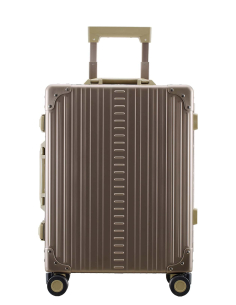 Valise cabine aluminium 4 roues 55 cm ALEON Bronze, référence A2155240-BR-C