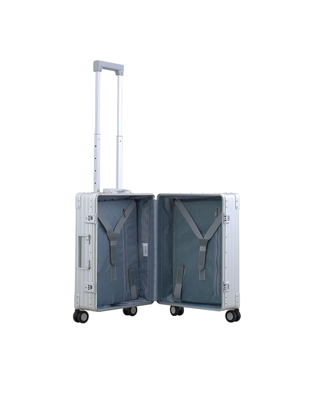 Valise Trunk ALEON 55 cm Platinum, intérieur ouvert