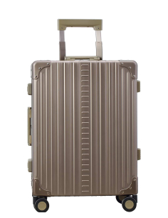 Valise cabine Trunk aluminium 4 roues 55 cm ALEON Bronze, référence 2155-BR-C