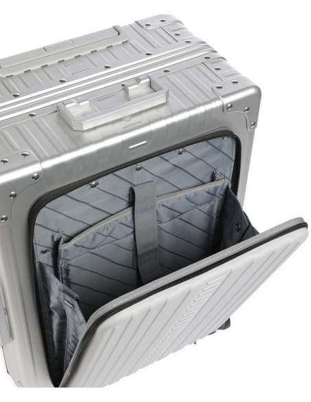 Cabine ALEON Front Flap Business 55 cm Platinum, poche frontale ouverte