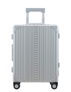 Valise cabine aluminium porte-habits 4 roues 55 cm ALEON Platinum, référence 2128-PL-C