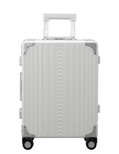 Valise cabine aluminium 4 roues 55 cm ALEON Fortis Snow White, référence ACF-2155240-SW