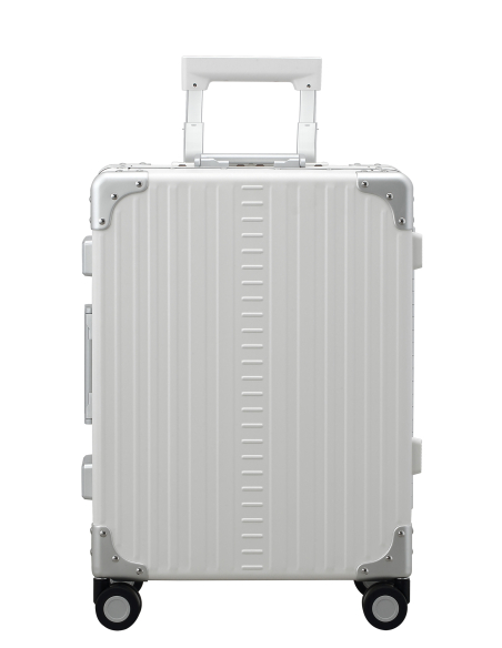 Valise cabine aluminium 4 roues 55 cm ALEON Fortis Snow White, référence ACF-2155240-SW