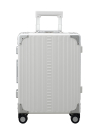 Valise cabine aluminium 4 roues 55 cm ALEON Fortis Snow White, référence ACF-2155240-SW