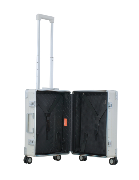 Valise cabine ALEON Fortis 55 cm Snow White, intérieur ouvert