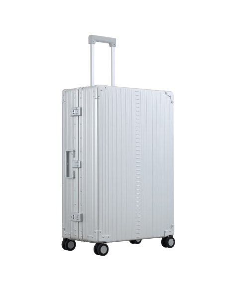 Valise aluminium ALEON 81 cm Platinum, vue de trois quarts