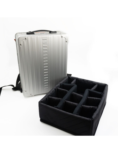 Sac à dos photo aluminium 39 cm ALEON Platinum, sac et insert photo amovible