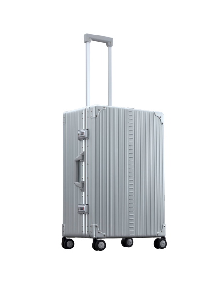 Valise photo aluminium 67 cm ALEON Platinum, vue de trois quarts