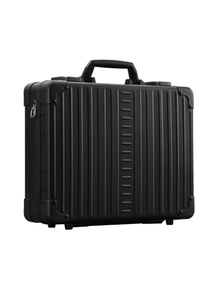 Attaché-case aluminium 30 cm ALEON Onyx, trois quarts