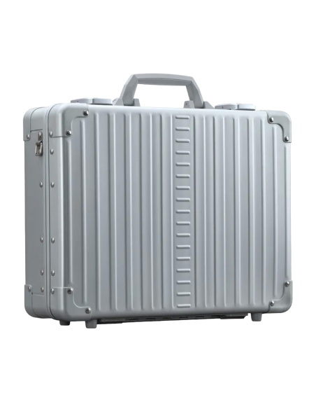 Attaché-case aluminium 33 cm ALEON Platinum, trois quarts