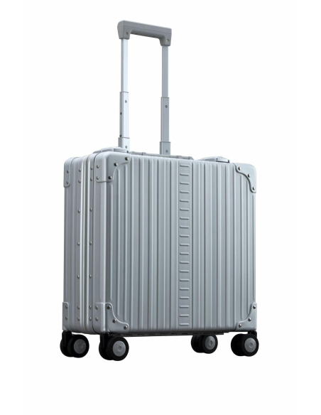 Pilot case Deluxe aluminium 4 roues 45 cm ALEON Platinum, trois quarts