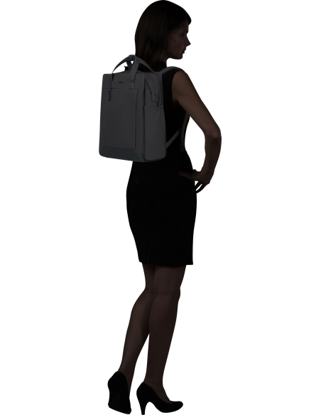 Sac à dos ordinateur 14,1 pouces Samsonite Essentis Noir, porté sur le dos