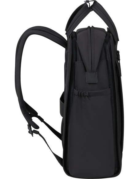 Sac à dos ordinateur 14,1 pouces Samsonite Essentis Noir, profil et bretelles