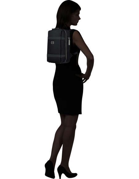 Sac à dos compact Samsonite Image Biz Noir, porté sur le dos