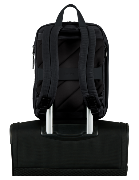 Sac à dos compact Samsonite Image Biz Noir, fixé sur une valise