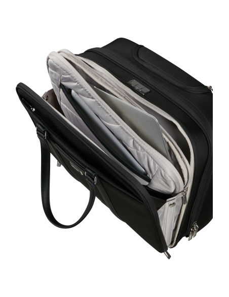 Bureau mobile 2 roues 35 cm Samsonite Image Biz Noir, compartiment ordinateur et rangements