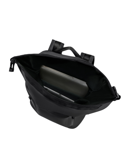 Sac à dos rolltop IPX4 15,6 pouces Samsonite Coatify Biz Noir, ouverture supérieure et rangements