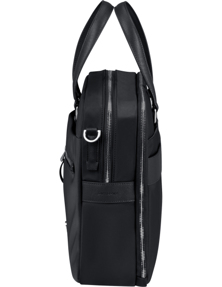 Sacoche 2 compartiments 15,6 pouces Samsonite Karissa Evo Noir, vue de profil