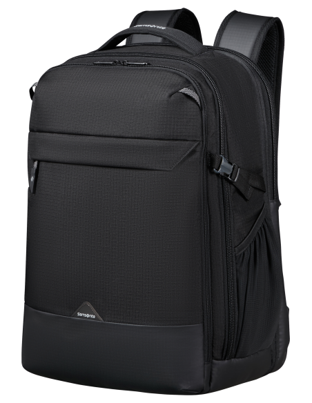 Sac à dos L extensible 17,3 pouces Samsonite Roadseeker Deep Black, vue de trois quarts