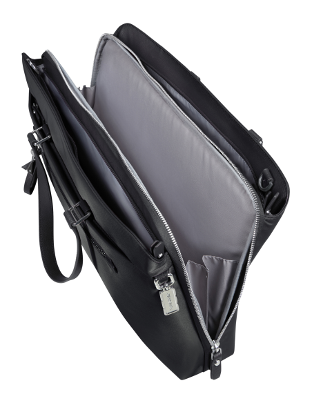Sacoche Slim 15,6 pouces Samsonite Karissa Evo Noir, intérieur ouvert