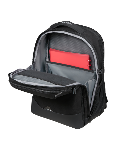 Sac à dos L extensible 17,3 pouces Samsonite Roadseeker Deep Black, rangement avant ouvert