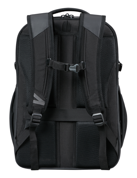 Sac à dos L extensible 17,3 pouces Samsonite Roadseeker Deep Black, dos et sangle de poitrine