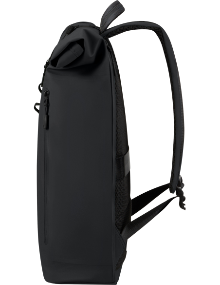 Sac à dos rolltop 15,6 pouces Samsonite Coatify Biz Noir, vue de profil