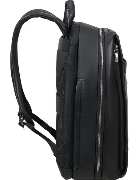 Sac à dos cuir 14,1 pouces Samsonite Image Biz Leather Noir, vue de profil